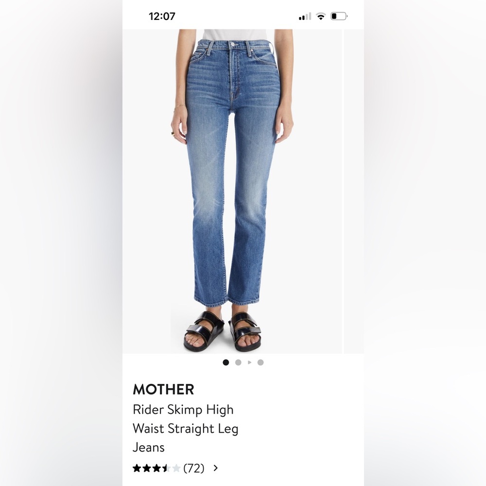 MOTHER Rider Skimp High Rise Straight Leg